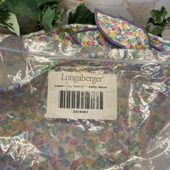 🐣 2000 Longaberger Large Easter Jelly Bean Liner and Ornament - Never Used - Picture 4 of 6